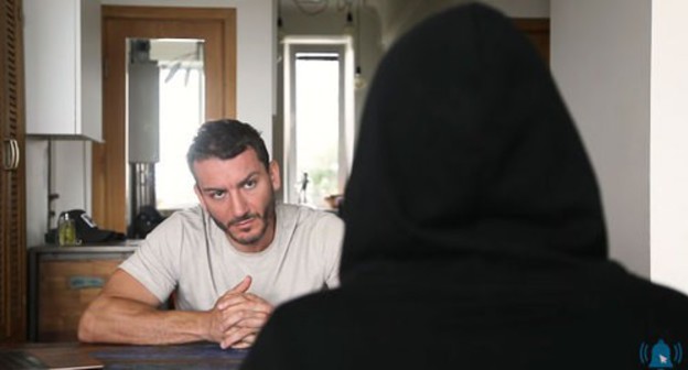 Karen Shainyan talking to a girl persecuted in Chechnya for her sexual orientation. Frame from Karen Shainyan's documentary "Chechen War against LGBT": https://www.youtube.com/watch?v=tCYTKvzrUug Karen Shainyan talking to a girl persecuted in Chechnya for her sexual orientation. Frame from Karen Shainyan's documentary "Chechen War against LGBT": https://www.youtube.com/watch?v=tCYTKvzrUug
