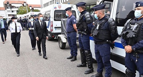 Gerald Darmanen, head of the French MIA, meeting Saint-Dizier law enforcers. Screenshot from Instagram post by gerald_darmanin Gerald Darmanen, head of the French MIA, meeting Saint-Dizier law enforcers. Screenshot from Instagram post by gerald_darmanin