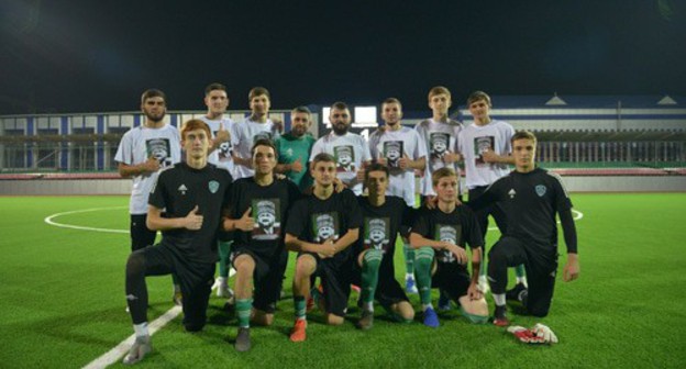 Young men, declared offenders and returned from Moscow to Chechnya, take part in a friendly football match. Photo: https://www.grozny-inform.ru/news/health/121281/ Young men, declared offenders and returned from Moscow to Chechnya, take part in a friendly football match. Photo: https://www.grozny-inform.ru/news/health/121281/