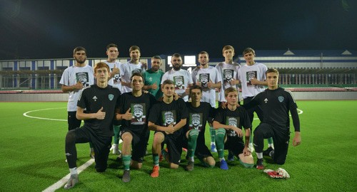 Young men, declared offenders and returned from Moscow to Chechnya, take part in a friendly football match. Photo: https://www.grozny-inform.ru/news/health/121281/ Young men, declared offenders and returned from Moscow to Chechnya, take part in a friendly football match. Photo: https://www.grozny-inform.ru/news/health/121281/