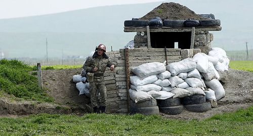 At the contact line in Nagorno-Karabakh. Photo: REUTERS/Staff At the contact line in Nagorno-Karabakh. Photo: REUTERS/Staff