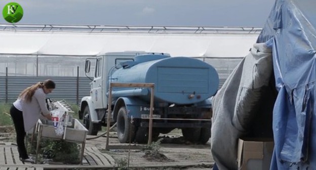 Camp in Kullar. Screenshot from the video posted by the Caucasian Knot Camp in Kullar. Screenshot from the video posted by the Caucasian Knot