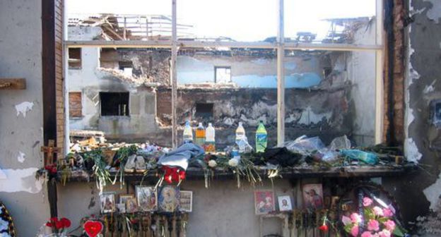 View of the school in Beslan from a window. Photo taken on September 1, 2004, public domain View of the school in Beslan from a window. Photo taken on September 1, 2004, public domain