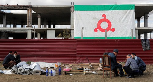 A rally in Magas. Photo: REUTERS/Maxim Shemetov A rally in Magas. Photo: REUTERS/Maxim Shemetov