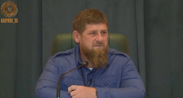 Ramzan Kadyrov. Screenshot of the video https://vk.com/ramzan?z=video279938622_456243487%2F626a2f48358e2ca0fc%2Fpl_wall_279938622 Ramzan Kadyrov. Screenshot of the video https://vk.com/ramzan?z=video279938622_456243487%2F626a2f48358e2ca0fc%2Fpl_wall_279938622