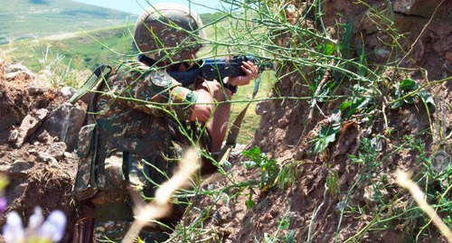 An Armenian solider. Photo by the press service of the Armenian Ministry of Defence https://mil.am/hy/news/8352 An Armenian solider. Photo by the press service of the Armenian Ministry of Defence https://mil.am/hy/news/8352