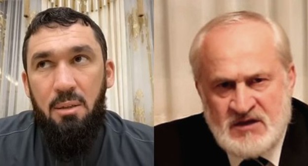 Collage by the "Caucasian Knot". Magomed Daudov (on the left) and Akhmed Zakaev. Screenshots of the videos https://www.youtube.com/watch?v=yuG9W_ccivk&feature=youtu.be https://www.youtube.com/watch?v=uDMYxUrsMow&feature=youtu.be&ab_channel=ChechenParamount Collage by the "Caucasian Knot". Magomed Daudov (on the left) and Akhmed Zakaev. Screenshots of the videos https://www.youtube.com/watch?v=yuG9W_ccivk&feature=youtu.be https://www.youtube.com/watch?v=uDMYxUrsMow&feature=youtu.be&ab_channel=ChechenParamount
