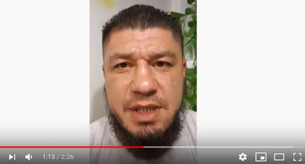 Murad Aslamkhanov. Screenshot from video "Murad's urgent appeal from Vienna to Kadyrov Ramzan – Don't touch my relatives!": https://www.youtube.com/watch?v=tJnEg_MDaFk Murad Aslamkhanov. Screenshot from video "Murad's urgent appeal from Vienna to Kadyrov Ramzan – Don't touch my relatives!": https://www.youtube.com/watch?v=tJnEg_MDaFk