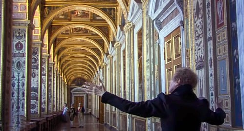 A still from "Russian Ark", the film by A. Sokurov (2002). Screenshot of the trailer https://www.kinopoisk.ru/film/40732/video/9241/ A still from "Russian Ark", the film by A. Sokurov (2002). Screenshot of the trailer https://www.kinopoisk.ru/film/40732/video/9241/