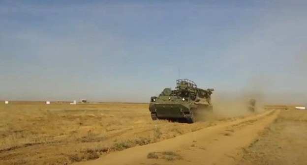 Military exercises at the "Prudboy" test site in Volgograd region. Screenshot of the video https://www.youtube.com/watch?v=w22doMCjvwc&feature=emb_logo Military exercises at the "Prudboy" test site in Volgograd region. Screenshot of the video https://www.youtube.com/watch?v=w22doMCjvwc&feature=emb_logo