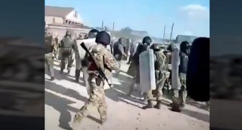 Clashes with the police in the dwelling settlement Krasnoarmeiskoye. Screenshot of the video by the "Caucasian Knot" https://www.youtube.com/watch?v=x9P2_k3_pJQ&feature=emb_logo Clashes with the police in the dwelling settlement Krasnoarmeiskoye. Screenshot of the video by the "Caucasian Knot" https://www.youtube.com/watch?v=x9P2_k3_pJQ&feature=emb_logo