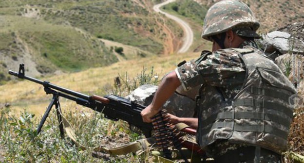 A combat position of the Armenian army. Photo by the press service of the Armenian Ministry of Defence https://mil.am/hy/news/8402 A combat position of the Armenian army. Photo by the press service of the Armenian Ministry of Defence https://mil.am/hy/news/8402
