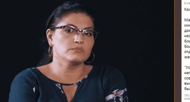 Malikat Djabirova. Screenshot: https://twitter.com/FemKav/status/1238857959683350528/photo/1 Malikat Djabirova. Screenshot: https://twitter.com/FemKav/status/1238857959683350528/photo/1
