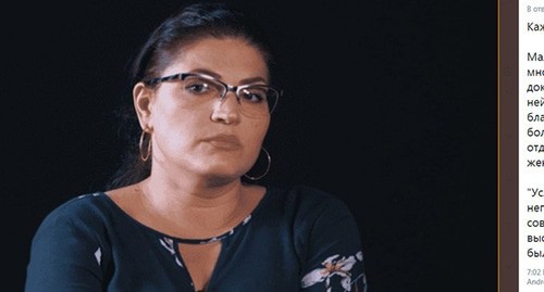 Malikat Djabirova. Screenshot: https://twitter.com/FemKav/status/1238857959683350528/photo/1 Malikat Djabirova. Screenshot: https://twitter.com/FemKav/status/1238857959683350528/photo/1