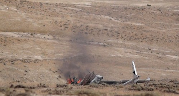 Downed drone at Armenia-Azerbaijan border. Photo: press service of the Ministry of Defence of Azerbaijan Downed drone at Armenia-Azerbaijan border. Photo: press service of the Ministry of Defence of Azerbaijan
