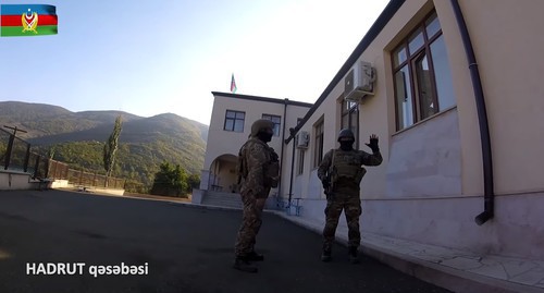 Screenshot from the video posted by the Ministry of Defence of Azerbaijan: Screenshot from the video posted by the Ministry of Defence of Azerbaijan: