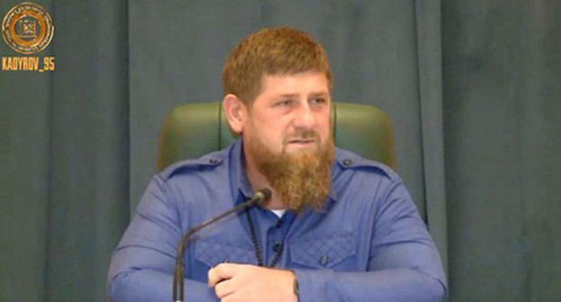 Ramzan Kadyrov. Screenshot: https://vk.com/ramzan?z=video279938622_456243487%2F626a2f48358e2ca0fc%2Fpl_wall_279938622 Ramzan Kadyrov. Screenshot: https://vk.com/ramzan?z=video279938622_456243487%2F626a2f48358e2ca0fc%2Fpl_wall_279938622