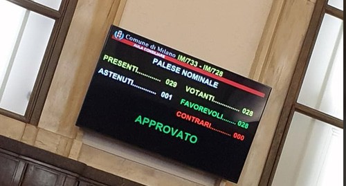 Results of voting in the Milan City Assembly on the issue of recognizing the independence of Nagorno-Karabakh. Photo: Matteo Forte's personal FB page, https://www.facebook.com/matteoforte.mi/?_rdc=1&_rdr Results of voting in the Milan City Assembly on the issue of recognizing the independence of Nagorno-Karabakh. Photo: Matteo Forte's personal FB page, https://www.facebook.com/matteoforte.mi/?_rdc=1&_rdr