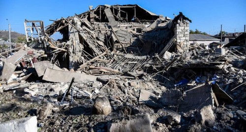 A home destroyed by shelling in Nagorno-Karabakh. Photo by the NK information centre A home destroyed by shelling in Nagorno-Karabakh. Photo by the NK information centre