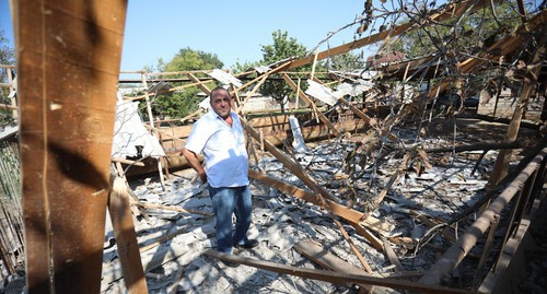 A home destroyed by shelling in the town of Ağdam, October 19, 2020. Photo by Aziz Karimov for the "Caucasian Knot" A home destroyed by shelling in the town of Ağdam, October 19, 2020. Photo by Aziz Karimov for the "Caucasian Knot"