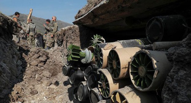 At the contact line in Nagorno-Karabakh, October 20, 2020. Photo: REUTERS/Stringer At the contact line in Nagorno-Karabakh, October 20, 2020. Photo: REUTERS/Stringer