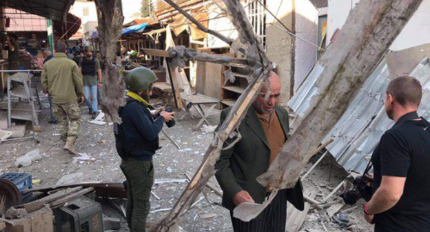 Aftermath of shelling attack on Stepanakert in the morning of October 31, 2020. Photo by Alvard Grigoryan for the Caucasian Knot Aftermath of shelling attack on Stepanakert in the morning of October 31, 2020. Photo by Alvard Grigoryan for the Caucasian Knot
