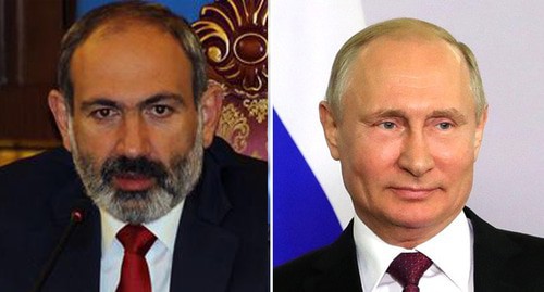Nikol Pashinyan, Vladimir Putin. Photo by Tigran Petrosyan for the "Caucasian Knot"; photo by the press service of Russian President Kremlin.ru Nikol Pashinyan, Vladimir Putin. Photo by Tigran Petrosyan for the "Caucasian Knot"; photo by the press service of Russian President Kremlin.ru