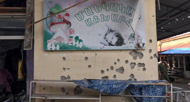 Children's shop destroyed as a result of shelling, Stepanakert, November 2, 2020. Photo by Alvard Grigoryan for the Caucasian Knot Children's shop destroyed as a result of shelling, Stepanakert, November 2, 2020. Photo by Alvard Grigoryan for the Caucasian Knot