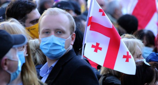 Participants of a rally in Tbilisi, November 8, 2020. Photo by Inna Kukudzhanova for the Caucasian Knot Participants of a rally in Tbilisi, November 8, 2020. Photo by Inna Kukudzhanova for the Caucasian Knot