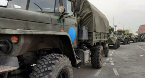 Russian peacemakers and equipment in Yerevan. Photo by the Russian Ministry of Defence https://function.mil.ru/news_page/country/more.htm?id=12324834@egNews Russian peacemakers and equipment in Yerevan. Photo by the Russian Ministry of Defence https://function.mil.ru/news_page/country/more.htm?id=12324834@egNews