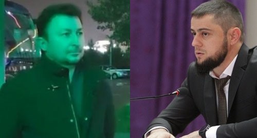 Ruslan Sadykov (on the left) and Akhmed Dudaev. Collage by the "Caucasian Knot". Screenshot of the video https://grozny.tv/news/main/40680, https://www.grozny-inform.ru/news/society/119917/ Ruslan Sadykov (on the left) and Akhmed Dudaev. Collage by the "Caucasian Knot". Screenshot of the video https://grozny.tv/news/main/40680, https://www.grozny-inform.ru/news/society/119917/