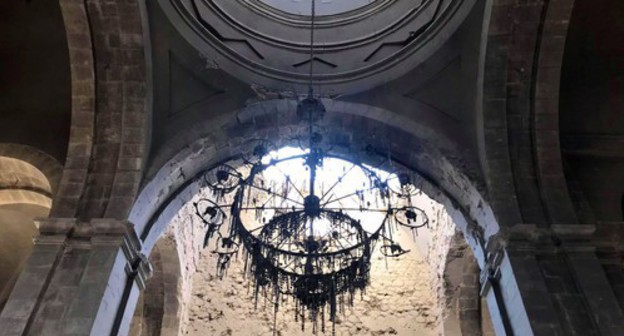 The church of Kazanchetsots Surb Amenaprkich in Shushi after shelling, October 20, 2020. Photo by Alvard Grigoryan for the Caucasian Knot The church of Kazanchetsots Surb Amenaprkich in Shushi after shelling, October 20, 2020. Photo by Alvard Grigoryan for the Caucasian Knot