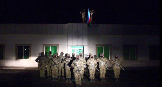 Azerbaijani soldiers in the Lachin District of Nagorno-Karabakh on December 1, 2020. Screenshot of the video by Azərbaycan Respublikası Müdafiə Nazirliyi https://www.youtube.com/watch?v=0PbCAhxR5qQ&feature=emb_logo Azerbaijani soldiers in the Lachin District of Nagorno-Karabakh on December 1, 2020. Screenshot of the video by Azərbaycan Respublikası Müdafiə Nazirliyi https://www.youtube.com/watch?v=0PbCAhxR5qQ&feature=emb_logo