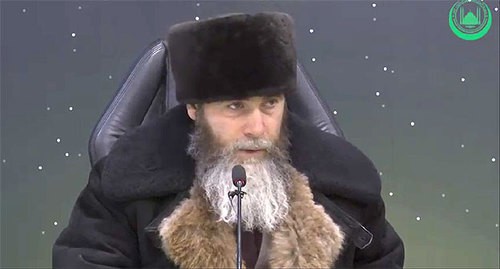 Salakh Mezhiev, the Mufti of Chechnya. Screenshot of the video by the Chechen Spiritual Administration of Muslims https://www.instagram.com/p/CIVtLMkBmz0/ Salakh Mezhiev, the Mufti of Chechnya. Screenshot of the video by the Chechen Spiritual Administration of Muslims https://www.instagram.com/p/CIVtLMkBmz0/