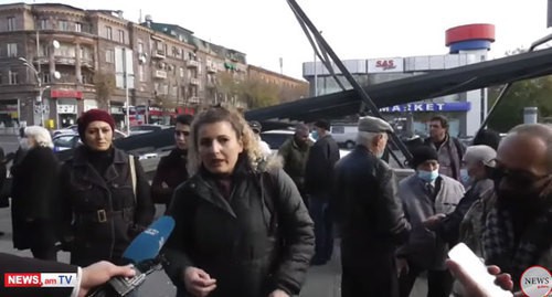 Residents of Berdzor and Agavno hold protest action in Yerevan, December 6, 2020. Screenshot: News.am https://www.youtube.com/watch?v=Tg2JQzKFXpc&feature=emb_title Residents of Berdzor and Agavno hold protest action in Yerevan, December 6, 2020. Screenshot: News.am https://www.youtube.com/watch?v=Tg2JQzKFXpc&feature=emb_title