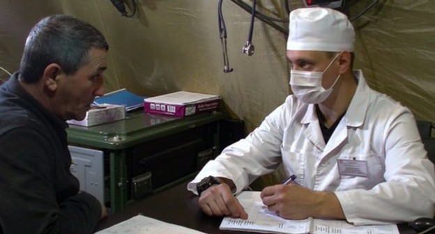 Russian military doctors start serving patients in Stepanakert. Photo: http://mil.ru/russian_peacekeeping_forces/media/photo/gallery.htm?id=85138@cmsPhotoGallery Russian military doctors start serving patients in Stepanakert. Photo: http://mil.ru/russian_peacekeeping_forces/media/photo/gallery.htm?id=85138@cmsPhotoGallery