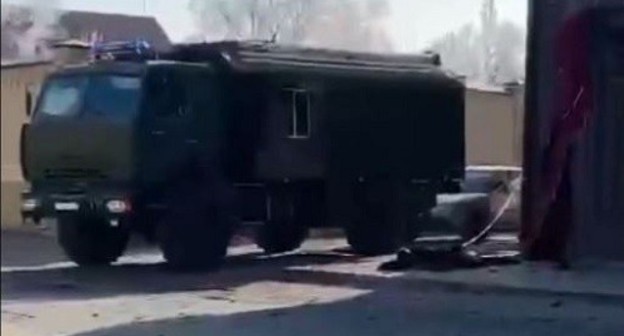 A footage of the suicide bombing in the village of Uchkeken. Photo by the press service of the National Antiterrorist Committee nac.gov.ru A footage of the suicide bombing in the village of Uchkeken. Photo by the press service of the National Antiterrorist Committee nac.gov.ru