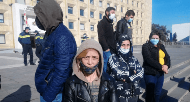 Participants of a protest action in Tbilisi. Photo by Beslan Kmuzov for the "Caucasian Knot" Participants of a protest action in Tbilisi. Photo by Beslan Kmuzov for the "Caucasian Knot"