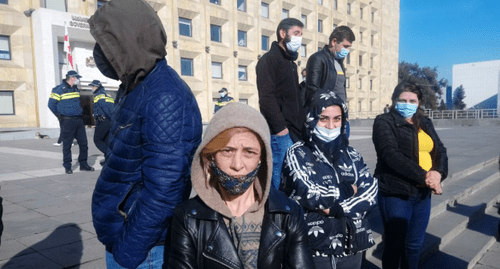 Participants of a protest action in Tbilisi. Photo by Beslan Kmuzov for the "Caucasian Knot" Participants of a protest action in Tbilisi. Photo by Beslan Kmuzov for the "Caucasian Knot"