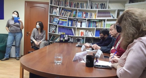 A press conference held in the office of the Moscow Helsinki Group (MHG). Photo by Rustam Djalilov for the "Caucasian Knot" A press conference held in the office of the Moscow Helsinki Group (MHG). Photo by Rustam Djalilov for the "Caucasian Knot"