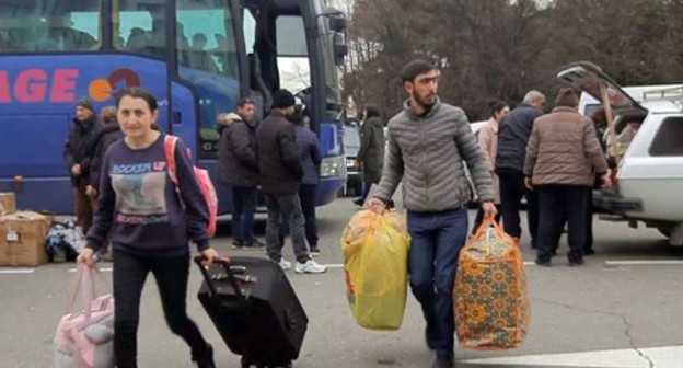 Returnees to Nagorno-Karabakh, November 30. Photo by the press service of the Russian Ministry of Defence http://mil.ru/russian_peacekeeping_forces/news/more.htm?id=12327464@egNews Returnees to Nagorno-Karabakh, November 30. Photo by the press service of the Russian Ministry of Defence http://mil.ru/russian_peacekeeping_forces/news/more.htm?id=12327464@egNews