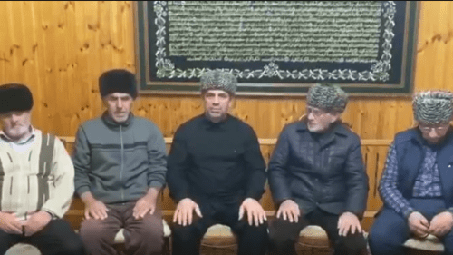 Screenshot of a video appeal by the Ingush teip (family clan) of Sultygov, t.me/fortangaorg/7920 Screenshot of a video appeal by the Ingush teip (family clan) of Sultygov, t.me/fortangaorg/7920
