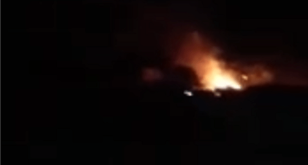 A house on fire. Screenshot of video posted by a resident of Shurnukh: https://t.me/togarma301/932 A house on fire. Screenshot of video posted by a resident of Shurnukh: https://t.me/togarma301/932