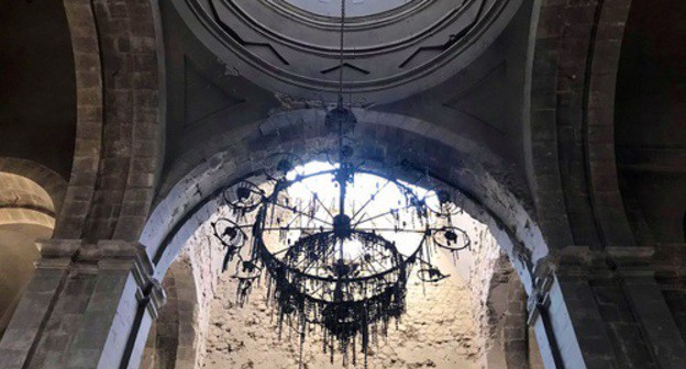 The church of Kazanchetsots Surb Amenaprkich in Shushi after shelling, October 20, 2020. Photo by Alvard Grigoryan for the Caucasian Knot The church of Kazanchetsots Surb Amenaprkich in Shushi after shelling, October 20, 2020. Photo by Alvard Grigoryan for the Caucasian Knot