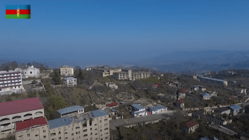 Shusha. Screenshot from video shot on November 24, 2020 by the Ministry of Defence of Azerbaijan: https://youtu.be/PWtaTW_3TpM Shusha. Screenshot from video shot on November 24, 2020 by the Ministry of Defence of Azerbaijan: https://youtu.be/PWtaTW_3TpM