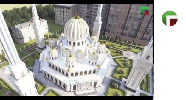 A future mosque in the village of Olympiyskiy in Grozny. Screenshot of the post of the "Grozny" TV Channel on Instagram https://www.instagram.com/tv/CJytEyypMSQ/ A future mosque in the village of Olympiyskiy in Grozny. Screenshot of the post of the "Grozny" TV Channel on Instagram https://www.instagram.com/tv/CJytEyypMSQ/