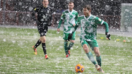 Players of the FC Akhmat Grozny (in a green uniform). Photo by the press service of the FC http://fc-akhmat.ru Players of the FC Akhmat Grozny (in a green uniform). Photo by the press service of the FC http://fc-akhmat.ru