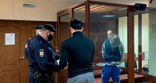 Said-Mukhammad Djumaev (on the right) in the courtroom. Photo by the press service of the Presnensky District Court of Moscow Said-Mukhammad Djumaev (on the right) in the courtroom. Photo by the press service of the Presnensky District Court of Moscow
