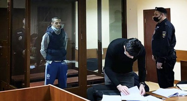 Said-Muhammad Djumaev (left) in a courtroom. Photo: press service of the Presnya District Court in Moscow Said-Muhammad Djumaev (left) in a courtroom. Photo: press service of the Presnya District Court in Moscow