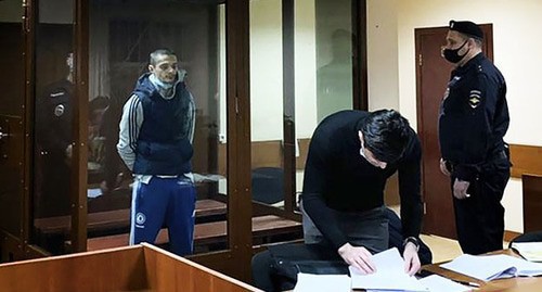 Said-Muhammad Djumaev (left) in a courtroom. Photo: press service of the Presnya District Court in Moscow Said-Muhammad Djumaev (left) in a courtroom. Photo: press service of the Presnya District Court in Moscow